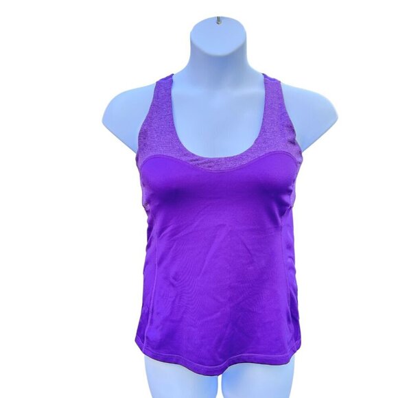 Lucy | Purple Workout Tank with built-in bra | Size Large - Picture 1 of 11